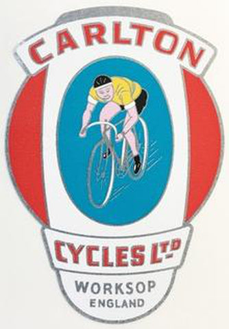 CARLTON "man on bike" type head/seat transfer.