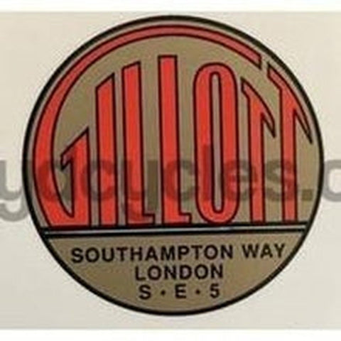 GILLOTT head/seat. "Southampton Way London SE5" address.