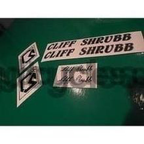 Vintage Cliff Shrubb decals