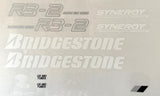 Bridgestone RB-2 decal set for blue and white frame 1988