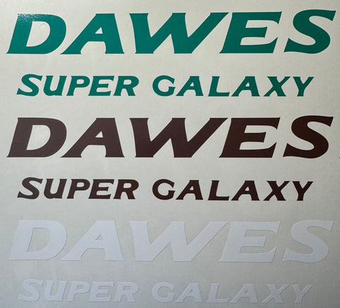 Dawes Super Galxy 1981 decal set