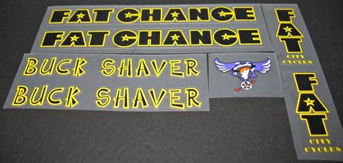 Fat Chance Buck Shaver Decal set