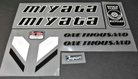 Miyata one thousand decal set