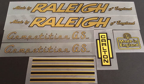 Raleigh Competition GS decal set