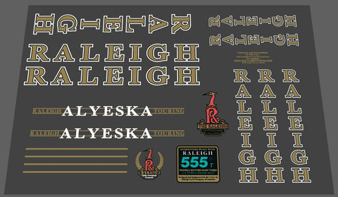 Raleigh Alyeska decal set