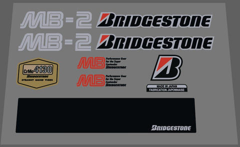 Bridgestone MB-2 complete decal set 1985