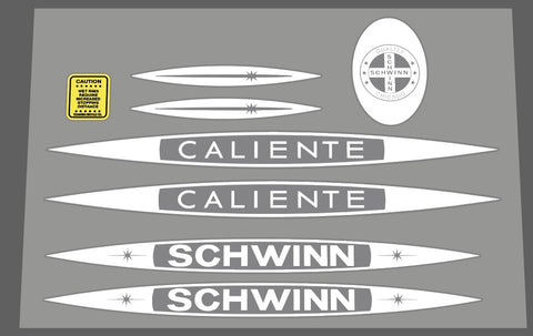 Schwinn Caliente 1979 Essentials decal set