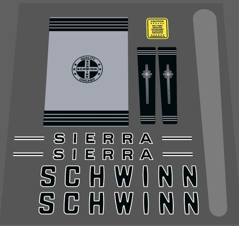 Schwinn 1977 Sierra decal set