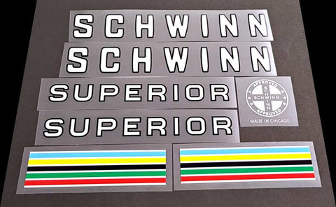 Schwinn Superior decal set