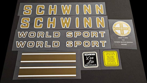 Scwinn World Sport decal set