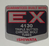 Ishiwata 4130 Triple Butted Tubing Decal