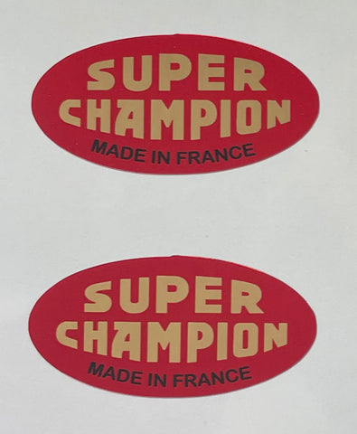 Super Champion rim decals on foil