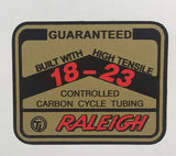 Raleigh 18-23 tubing decal