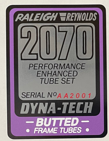 Raleigh 2070 Frame decal