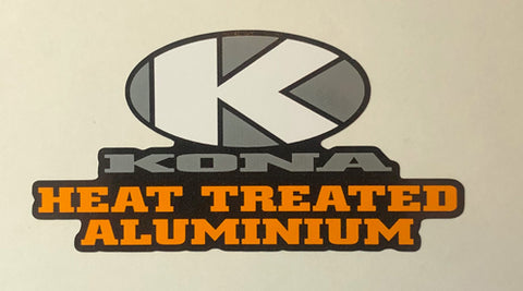 Kona Heat Treated Aluminium seat tube decal