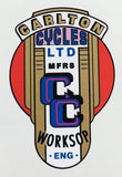 CARLTON seat tube transfer with double central "CC" portion