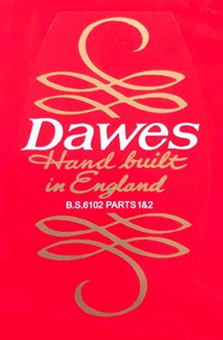 DAWES Hand built in England decal