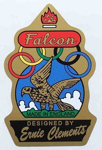 FALCON head tube with bird and olympic rings.