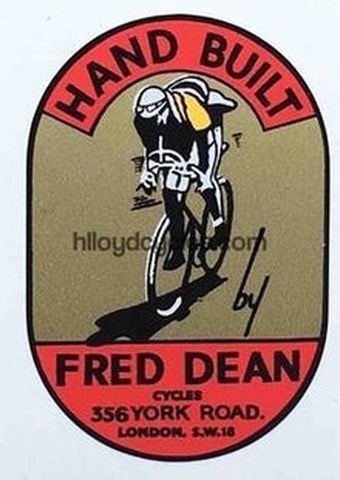 FRED DEAN "man on bike" (BLRC) type decal for head/seat.
