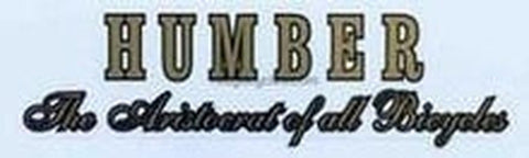 HUMBER "The Aristocrat of all Bicycles" decal.