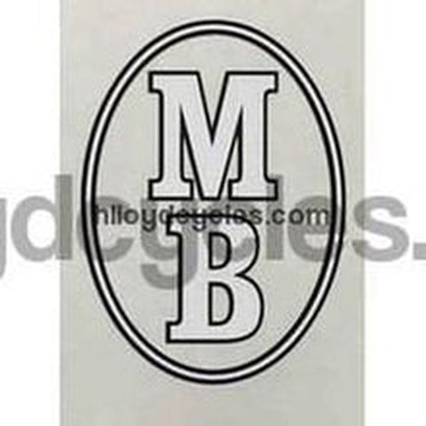 MB DRONFIELD Oval head decal.