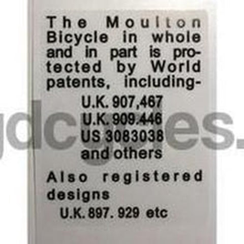 Moulton Patent Detail