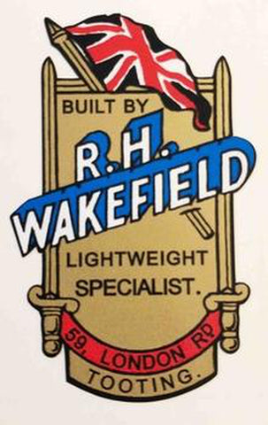 R H WAKEFIELD (Tooting) head/seat-tube crest.