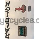 Raleigh Panasonic Decals Including Reynolds 531