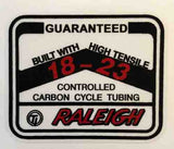 Raleigh 18-23 tubing decal