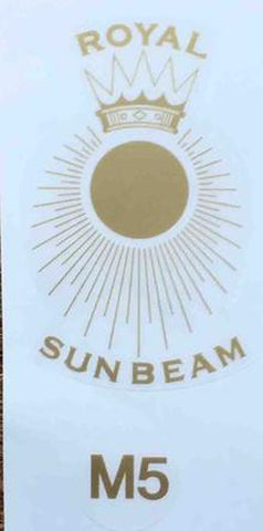 SUNBEAM - ROYAL SUNBEAM - gold headtube transfer.