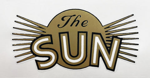 The Sun sunburst decal