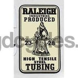 Vintage Raleigh Industries tubing decals.